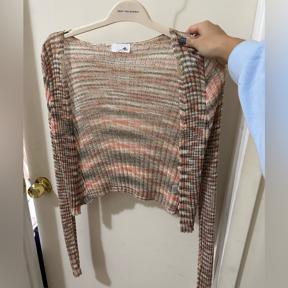 Isalis orange and brown sweater size small